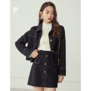 范思蓝恩 Z204077 女士双面羊毛呢外套