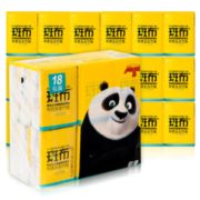 某东PLUS会员！BABO 斑布 功夫熊猫系列 本色手帕纸 4层*8片*18包