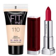天猫U先：MAYBELLINE 美宝莲 绝色持久迷你唇膏+定制水感粉底液5ml