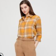 20日0点！UNIQLO 优衣库   女装法兰绒格子衬衫