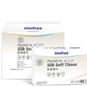 母婴敏感人士专用纸巾！unifree 新生儿面巾纸乳霜抽纸 40抽*5包*4件