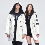 SNOWFLYING 雪中飞 S90140806 情侣款 工装羽绒服