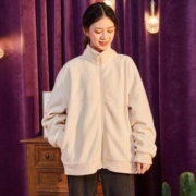 TONLION 唐狮 62542FC0052423901 女士立领摇粒绒开衫