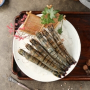 京东PLUS会员： 蓝盒子 活冻大号黑虎虾 净重400g *3件