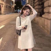 Tonlion 唐狮 62612FC0104492102 女士法式毛织连衣裙