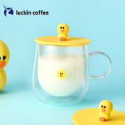 Luckin Coffee 瑞幸咖啡 Line Friends联名款 双层玻璃杯 330ml