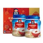 百亿补贴： QUAKER 桂格 100%全谷物即食燕麦片年货礼盒 1000*2罐装