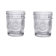 TANGZUN 唐尊 浮雕玻璃水杯 2只装 260ml