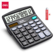 deli 得力 837ES 12位计算器 送7号电池