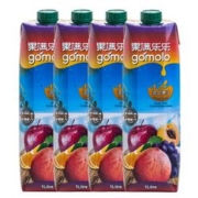 限地区：gomolo 果满乐乐 5种水果混和果汁100% 1L*4瓶 *3件
