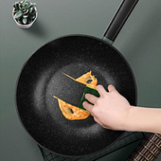 天然莫桑石，轻油少烟，持久不粘：九阳 不粘锅炒锅 26cm