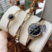 Anne Klein 安妮·克莱恩 AK/3292BKST 施华洛世奇水晶 女士手镯手表套装 到手￥277.33