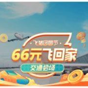 21点开始：不限日期/航线！飞猪 66元任性飞机票券