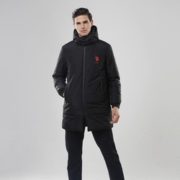 U.S. POLO ASSN. 男士连帽棉服中长款