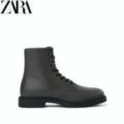 时尚百搭！ZARA 12086520500 男士经典高筒工装马丁靴