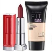天猫u先：MAYBELLINE 美宝莲 绝色持久迷你唇膏+定制水感粉底液5ml
