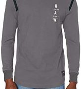 G-STAR RAW 男士Logo Lash背后印花有机纯棉长袖T恤 D17778  到手￥167.98