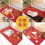 越兰名府 牛年地毯  可擦免洗地垫  pvc可裁剪 40*60CM