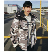 PEACEBIRD MEN 太平鸟 BWAB94118 迷彩拼接棉服