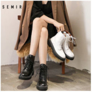 Semir 森马 1DG079460238 男女款厚底马丁靴