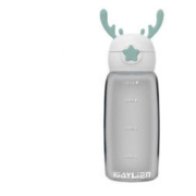 KAILIAN 凯恋 儿童鹿角吸管杯 700ml 4色可选