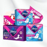 极薄瞬吸！Libresse 薇尔 日夜组合卫生巾套装 绵柔26片（240mm*10p*2包+420mm*6p）
