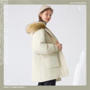 23日10点： Semir 森马 19D079120310 女士植绒印花棉服