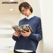 JackJones 杰克琼斯 219325510YS 男士羊毛V领针织衫