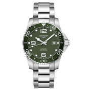 LONGINES 浪琴 康卡斯潜水系列 L3.781.4.56.6 41mm 男士机械手表 黑盘 银色精钢表带 圆形