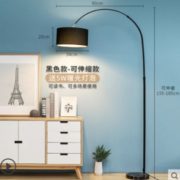 简约时尚！ONEFIRE 万火 L0011 轻奢可伸缩落地灯 黑色款（送5w暖光灯泡） 99元包邮