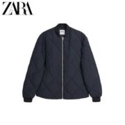 ZARA 04317300401 男装冬季菱形纹棉服飞行员夹克外套