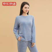 京东Plus会员：京东京造 6941592730538 女款兰绒家居服套装