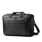 防水耐撕，可放17英寸笔记本：Samsonite新秀丽 Classic Three Gusset Lg 经典商务三隔电脑包