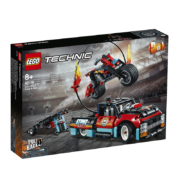 26日0点： LEGO 乐高 机械组系列 42106 卡车与摩托车特技表演