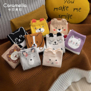 caramella冬季中筒加厚女袜6双