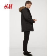 H&M 男子中长款工装棉衣