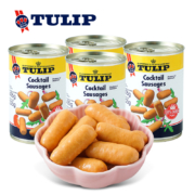 丹麦进口 Tulip 郁金香 熟制猪肉香肠罐头 405gx4罐x2件