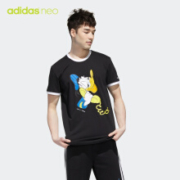 京东PLUS会员：adidas 阿迪达斯 Neo迪士尼联名 GJ5631 男士唐老鸭运动短袖