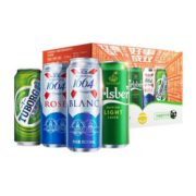 超划算！嘉士伯 1664乐堡啤酒猫超定制礼盒500ml*12罐 +凑单品