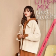 OTHER MIX 七格格 9MC42162PC 女款仿貂绒呢大衣