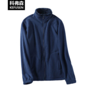 科弗森 情侣加绒加厚抓绒衣外套 深蓝色