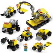 HUIQIBAO TOYS 汇奇宝 积木拼装玩具 城市工程队 143颗粒
