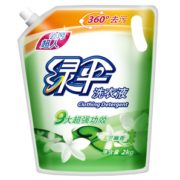 88VIP！EVER GREEN 绿伞 去污洗衣液 2kg *10件 60.55元包邮（需用券，返100元猫超卡，合6.06元/件）