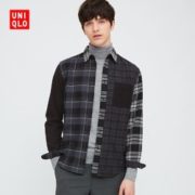 新低价！ UNIQLO 优衣库 436025 男装法兰绒格子衬衫