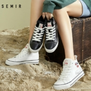 Semir 冬季男女款 高帮休闲鞋 加绒帆布鞋