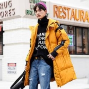 gxg.jeans JY111909G300 男士工装连帽羽绒服中长款