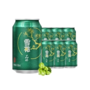 PLUS会员：雪花 啤酒 8度晶粹 330ml*6听