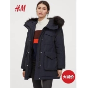 HM 0795020 女装中长款派克棉服