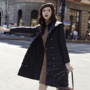 JOICE 乔伊思 W08609295 女士连帽系带纯色中长款羽绒服