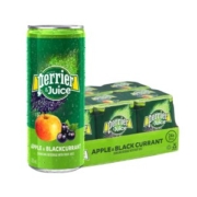 天猫超市 Perrier法国巴黎水 苹果黑加仑饮料 250ml*24罐